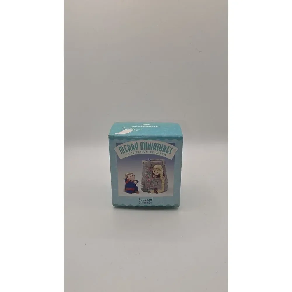Vintage Hallmark Merry Miniatures Rapunzel 2 Piece Set 1998 Miniature Figurines